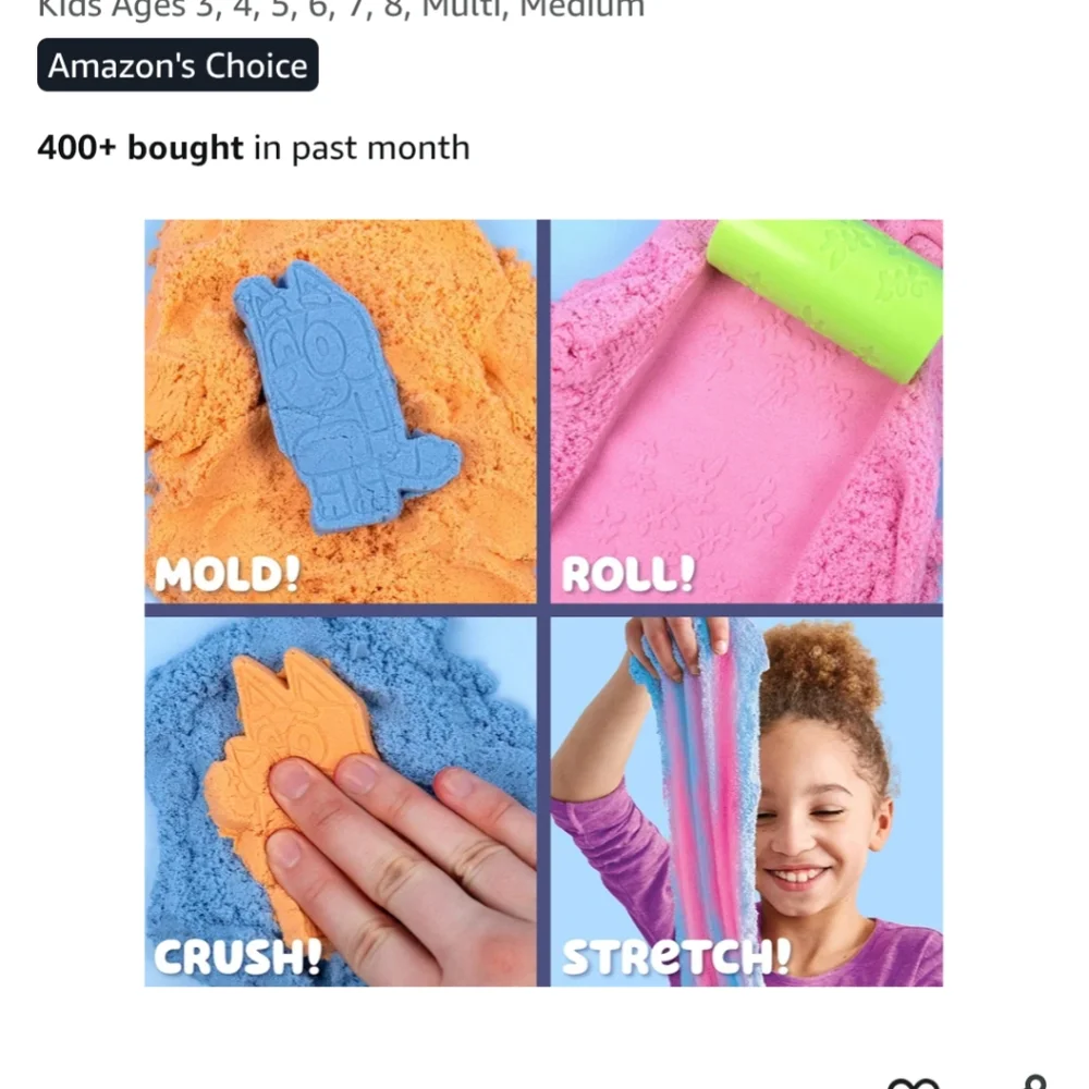 ⭐ Bluey SLIMYGLOOP Slimy Sand Mold & Play Creations